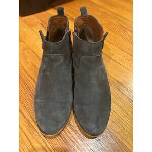Lucky Brand Betwixt Suede Leather Grey Ankle Bootie Women’s Size 8M